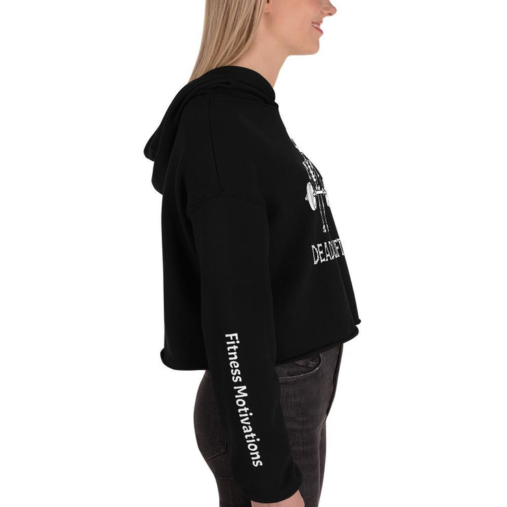 Deadlift Skeleton Crop Hoodie-Fitnessmotivations