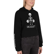 Deadlift Skeleton Crop Hoodie-Fitnessmotivations