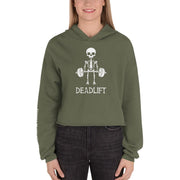 Deadlift Skeleton Crop Hoodie-Fitnessmotivations