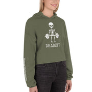 Deadlift Skeleton Crop Hoodie-Fitnessmotivations