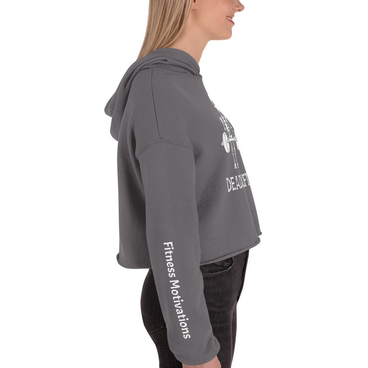 Deadlift Skeleton Crop Hoodie-Fitnessmotivations